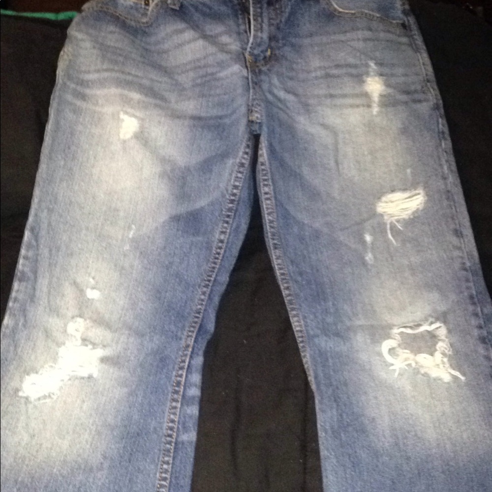 Aeropostale faded distressed holes jeans